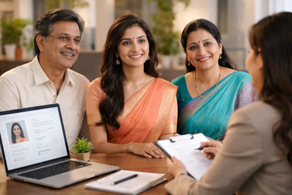 Family reviewing trusted Manamalai profiles